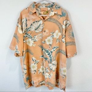 Caribbean Hawaiian Orange Shirt